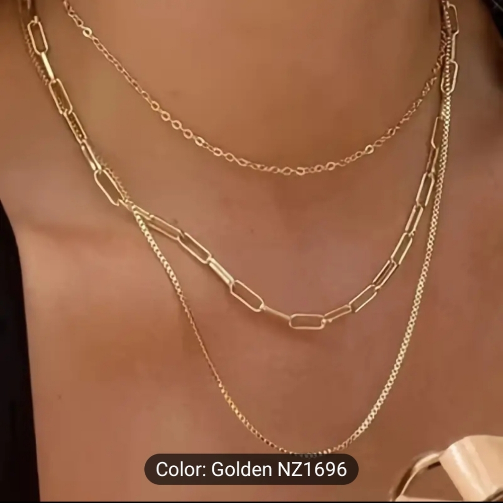 Women's 3 Strand GP Chain Necklace